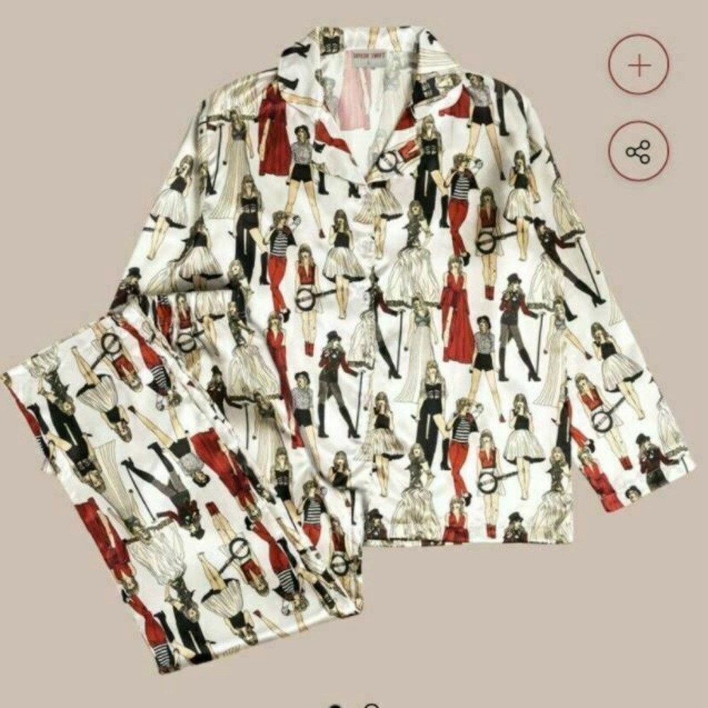 RED (TV) satin icons pajama TOP ONLY 4X Taylor Swift official merch
